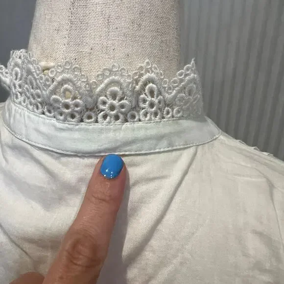 SEZANE Women's Rym Shirt Size M In Ecru - Picture 5 of 11